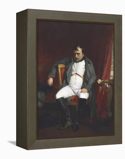 Napoleon at Fontainebleau During the First Abdication - April 1814-Paul Delaroche-Framed Premier Image Canvas