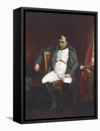 Napoleon at Fontainebleau During the First Abdication - April 1814-Paul Delaroche-Framed Premier Image Canvas