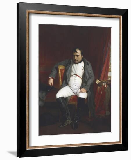 Napoleon at Fontainebleau During the First Abdication - April 1814-Paul Delaroche-Framed Giclee Print