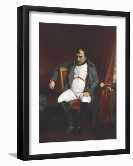 Napoleon at Fontainebleau During the First Abdication - April 1814-Paul Delaroche-Framed Giclee Print