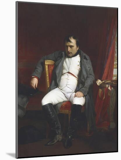 Napoleon at Fontainebleau During the First Abdication - April 1814-Paul Delaroche-Mounted Giclee Print