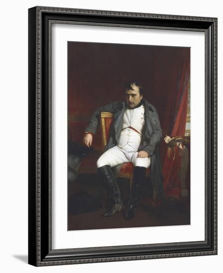 Napoleon at Fontainebleau During the First Abdication - April 1814-Paul Delaroche-Framed Giclee Print