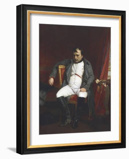 Napoleon at Fontainebleau During the First Abdication - April 1814-Paul Delaroche-Framed Giclee Print