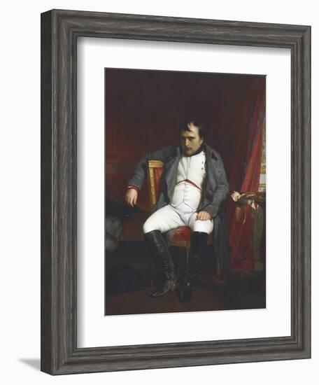 Napoleon at Fontainebleau During the First Abdication - April 1814-Paul Delaroche-Framed Giclee Print