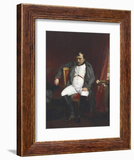 Napoleon at Fontainebleau During the First Abdication - April 1814-Paul Delaroche-Framed Giclee Print