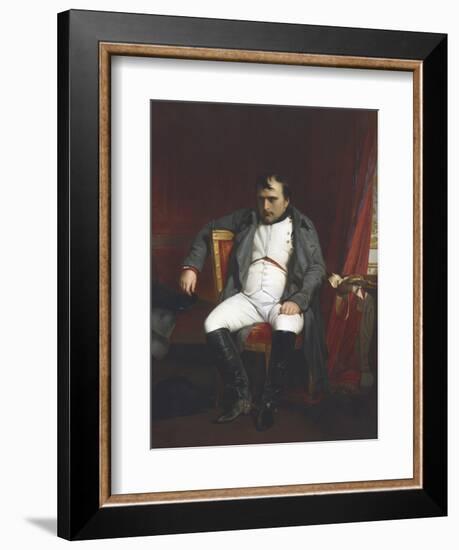 Napoleon at Fontainebleau During the First Abdication - April 1814-Paul Delaroche-Framed Giclee Print