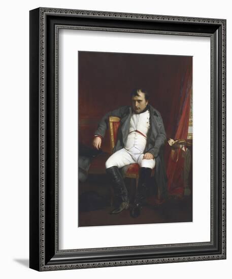 Napoleon at Fontainebleau During the First Abdication - April 1814-Paul Delaroche-Framed Giclee Print