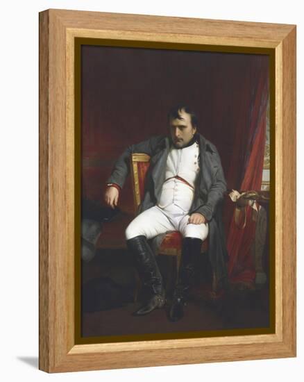 Napoleon at Fontainebleau During the First Abdication-Paul Delaroche-Framed Premier Image Canvas