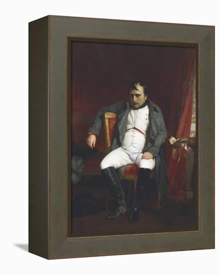 Napoleon at Fontainebleau During the First Abdication-Paul Delaroche-Framed Premier Image Canvas