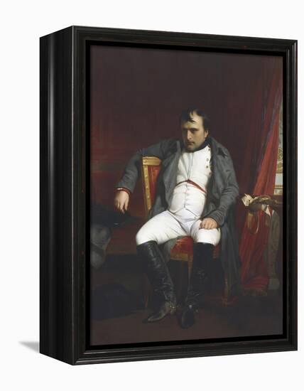 Napoleon at Fontainebleau During the First Abdication-Paul Delaroche-Framed Premier Image Canvas