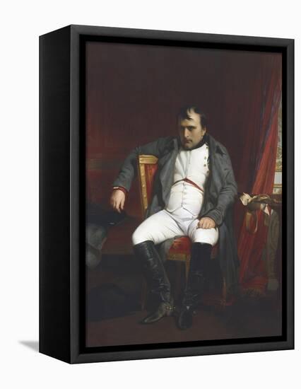 Napoleon at Fontainebleau During the First Abdication-Paul Delaroche-Framed Premier Image Canvas