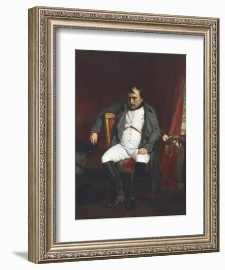 Napoleon at Fontainebleau During the First Abdication-Paul Delaroche-Framed Giclee Print