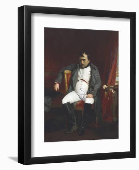 Napoleon at Fontainebleau During the First Abdication-Paul Delaroche-Framed Giclee Print