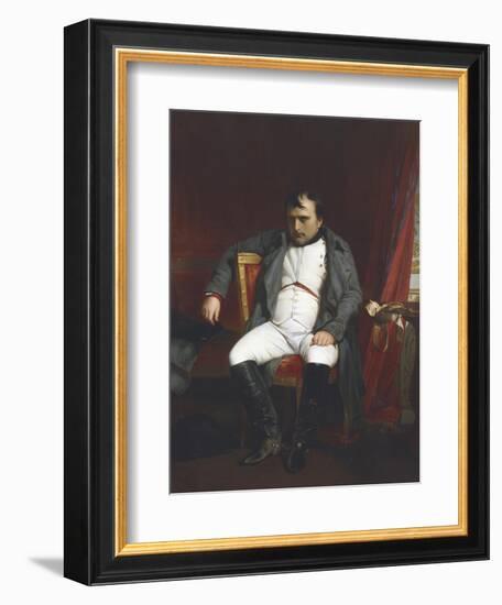 Napoleon at Fontainebleau During the First Abdication-Paul Delaroche-Framed Giclee Print