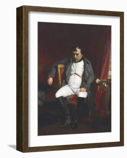 Napoleon at Fontainebleau During the First Abdication-Paul Delaroche-Framed Giclee Print