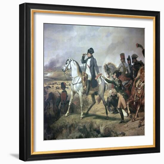 Napoleon at the Battle of Wagram, 19th Century-Horace Vernet-Framed Giclee Print
