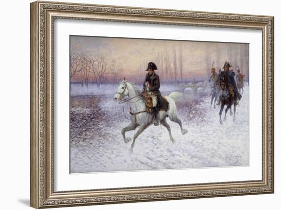 Napoleon at the Head of a Troop of Cavalry-Jan Chelminski-Framed Giclee Print