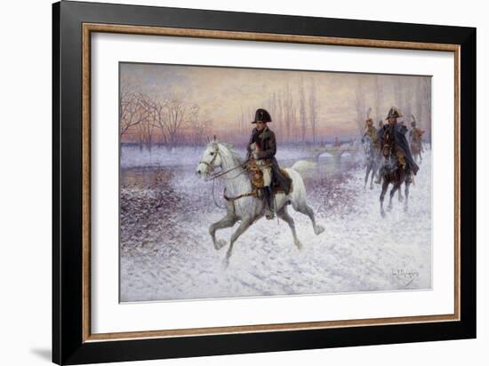 Napoleon at the Head of a Troop of Cavalry-Jan Chelminski-Framed Giclee Print