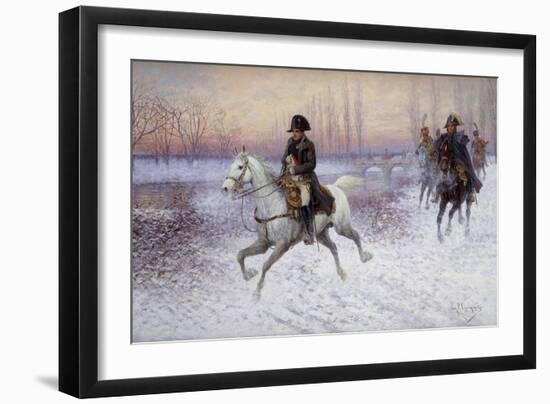 Napoleon at the Head of a Troop of Cavalry-Jan Chelminski-Framed Giclee Print