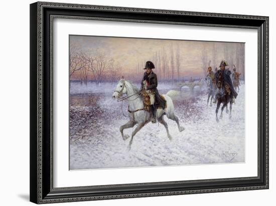 Napoleon at the Head of a Troop of Cavalry-Jan Chelminski-Framed Giclee Print