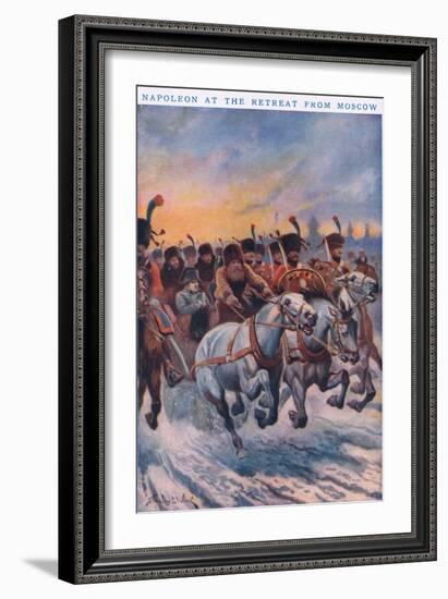 Napoleon at the Retreat from Moscow AD 1812-Stanley L. Wood-Framed Giclee Print