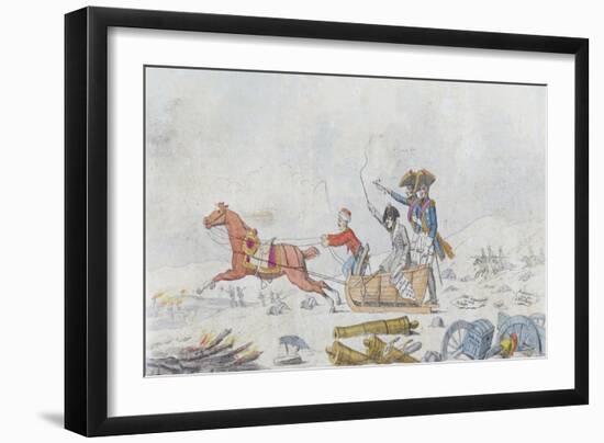 Napoleon at the Retreat from Russia in 1812, C.1812-13-null-Framed Giclee Print