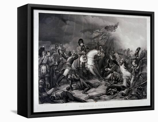 Napoleon at Waterloo, by Jean Pierre Marie Jazet (1788-1871), C.1870 (Mezzotint)-Charles Auguste Steuben-Framed Premier Image Canvas