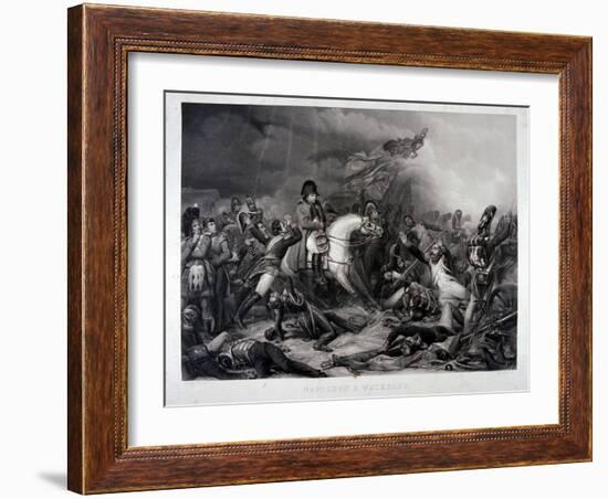 Napoleon at Waterloo, by Jean Pierre Marie Jazet (1788-1871), C.1870 (Mezzotint)-Charles Auguste Steuben-Framed Giclee Print