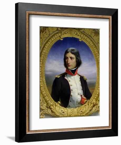 Napoleon Bonaparte (1769-1821) as Lieutenant Colonel of the 1st Battalion of Corsica, 1834-Felix Philippoteaux-Framed Giclee Print