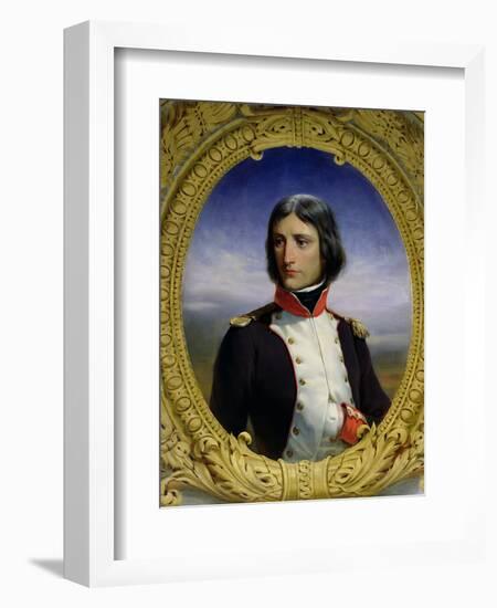 Napoleon Bonaparte (1769-1821) as Lieutenant Colonel of the 1st Battalion of Corsica, 1834-Felix Philippoteaux-Framed Giclee Print