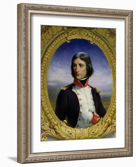 Napoleon Bonaparte (1769-1821) as Lieutenant Colonel of the 1st Battalion of Corsica, 1834-Felix Philippoteaux-Framed Giclee Print