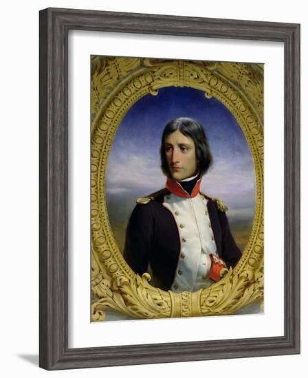 Napoleon Bonaparte (1769-1821) as Lieutenant Colonel of the 1st Battalion of Corsica, 1834-Felix Philippoteaux-Framed Giclee Print