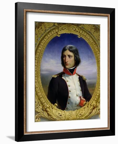 Napoleon Bonaparte (1769-1821) as Lieutenant Colonel of the 1st Battalion of Corsica, 1834-Felix Philippoteaux-Framed Giclee Print