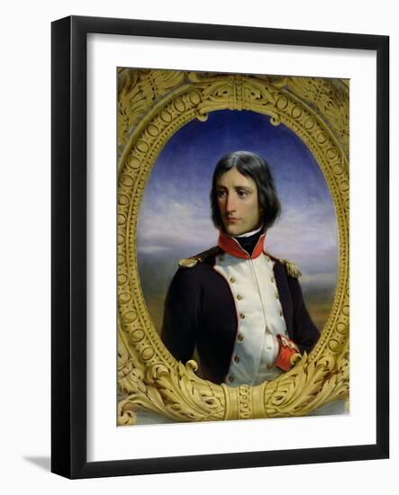 Napoleon Bonaparte (1769-1821) as Lieutenant Colonel of the 1st Battalion of Corsica, 1834-Felix Philippoteaux-Framed Giclee Print