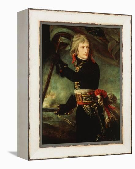 Napoleon Bonaparte 1769-1821 at the Pont d'Arcole-Antoine Jean Gros-Framed Premier Image Canvas