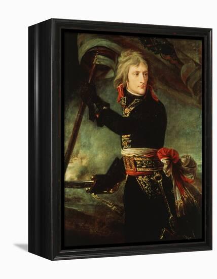 Napoleon Bonaparte 1769-1821 at the Pont d'Arcole-Antoine Jean Gros-Framed Premier Image Canvas