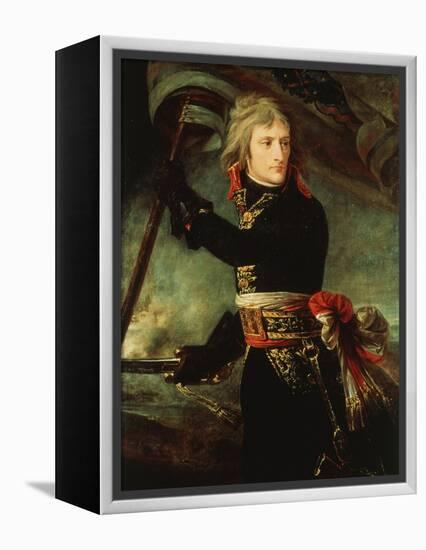 Napoleon Bonaparte 1769-1821 at the Pont d'Arcole-Antoine Jean Gros-Framed Premier Image Canvas