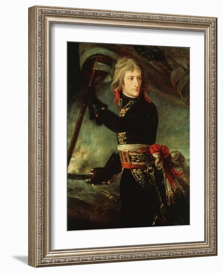 Napoleon Bonaparte 1769-1821 at the Pont d'Arcole-Antoine Jean Gros-Framed Giclee Print