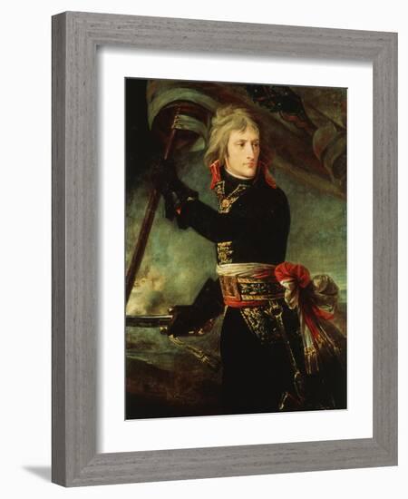 Napoleon Bonaparte 1769-1821 at the Pont d'Arcole-Antoine Jean Gros-Framed Giclee Print