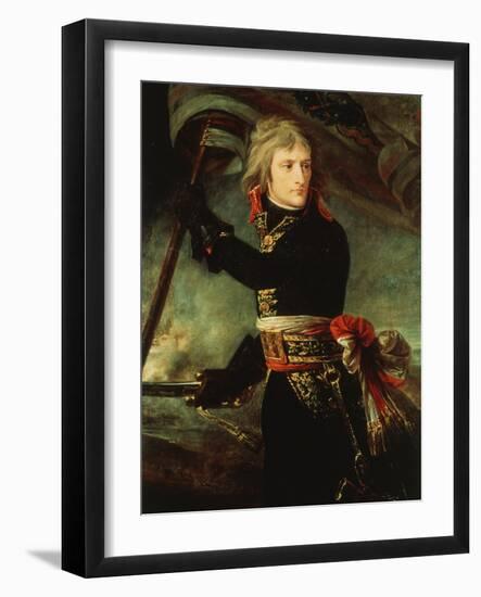 Napoleon Bonaparte 1769-1821 at the Pont d'Arcole-Antoine Jean Gros-Framed Giclee Print