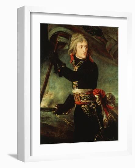 Napoleon Bonaparte 1769-1821 at the Pont d'Arcole-Antoine Jean Gros-Framed Giclee Print