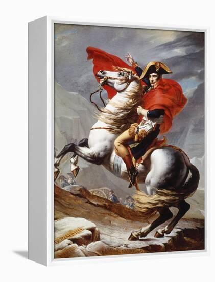 Napoleon Bonaparte, 1769-1821, Emperor of the French, Crossing the Alps-Jacques-Louis David-Framed Premier Image Canvas