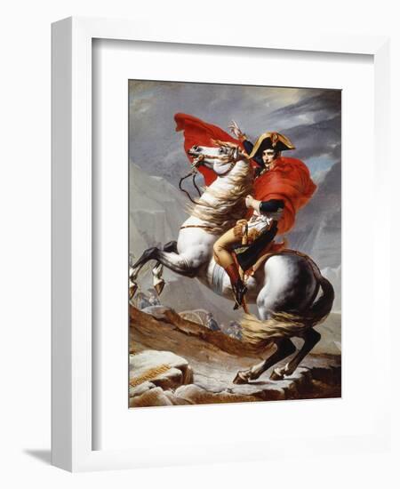 Napoleon Bonaparte, 1769-1821, Emperor of the French, Crossing the Alps-Jacques-Louis David-Framed Giclee Print