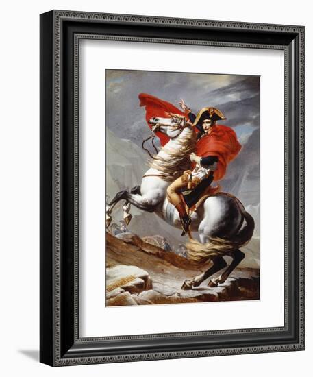 Napoleon Bonaparte, 1769-1821, Emperor of the French, Crossing the Alps-Jacques-Louis David-Framed Giclee Print