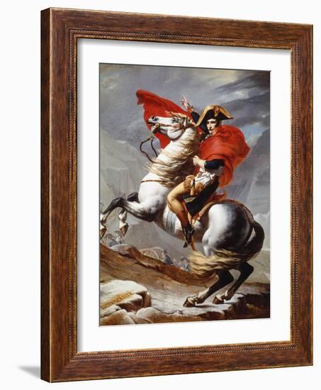 Napoleon Bonaparte, 1769-1821, Emperor of the French, Crossing the Alps-Jacques-Louis David-Framed Giclee Print