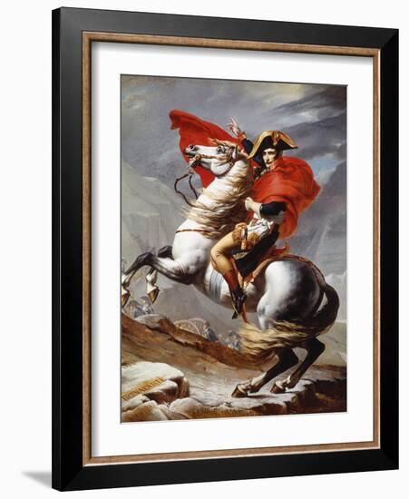 Napoleon Bonaparte, 1769-1821, Emperor of the French, Crossing the Alps-Jacques-Louis David-Framed Giclee Print