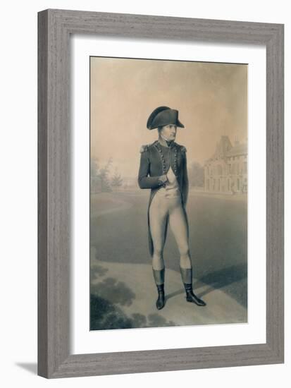 Napoleon Bonaparte (1769-1821) First Consul at Malmaison, from "Livre Du Sacre," 1804-Jean-Baptiste Isabey-Framed Giclee Print