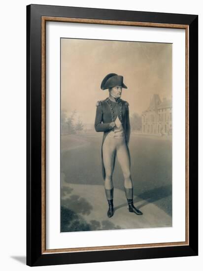 Napoleon Bonaparte (1769-1821) First Consul at Malmaison, from "Livre Du Sacre," 1804-Jean-Baptiste Isabey-Framed Giclee Print
