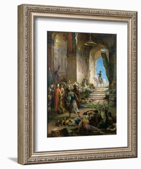 Napoleon Bonaparte (1769-1821) in the Grand Mosque at Cairo-Henri Levy-Framed Giclee Print