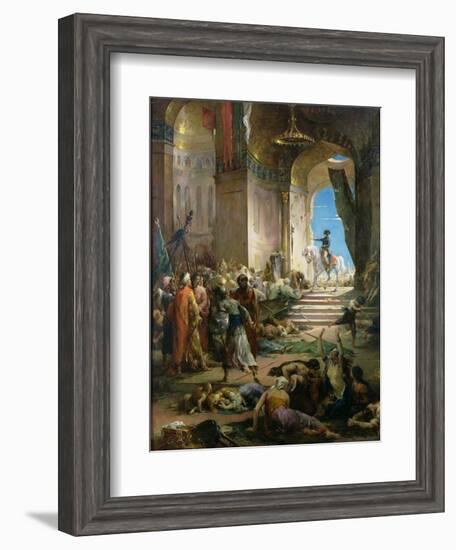 Napoleon Bonaparte (1769-1821) in the Grand Mosque at Cairo-Henri Levy-Framed Giclee Print